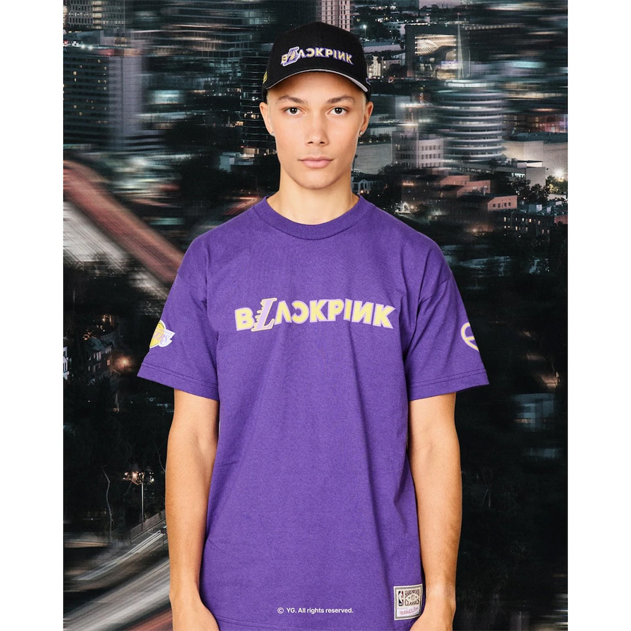 BLACKPINK × Mitchell & Ness × ドジャースTシャツ