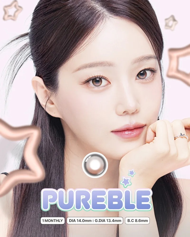 [13.4mm] Lenbling Pureble 1 Month Mocha Choco｜月拋彩妝隱形眼鏡｜每盒2片