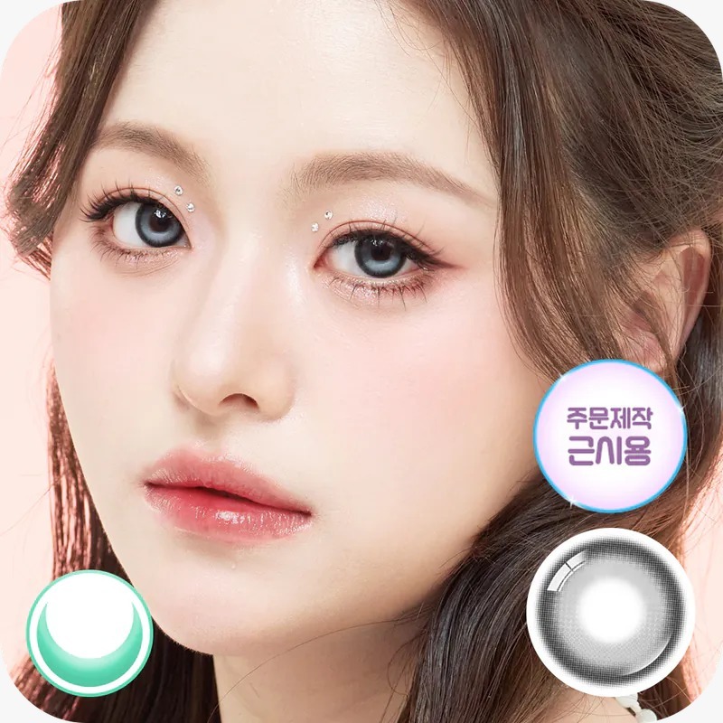 [13.6mm] Lenbling Large Pureble 1 Month Ash Gray｜月拋彩妝隱形眼鏡｜每盒2片