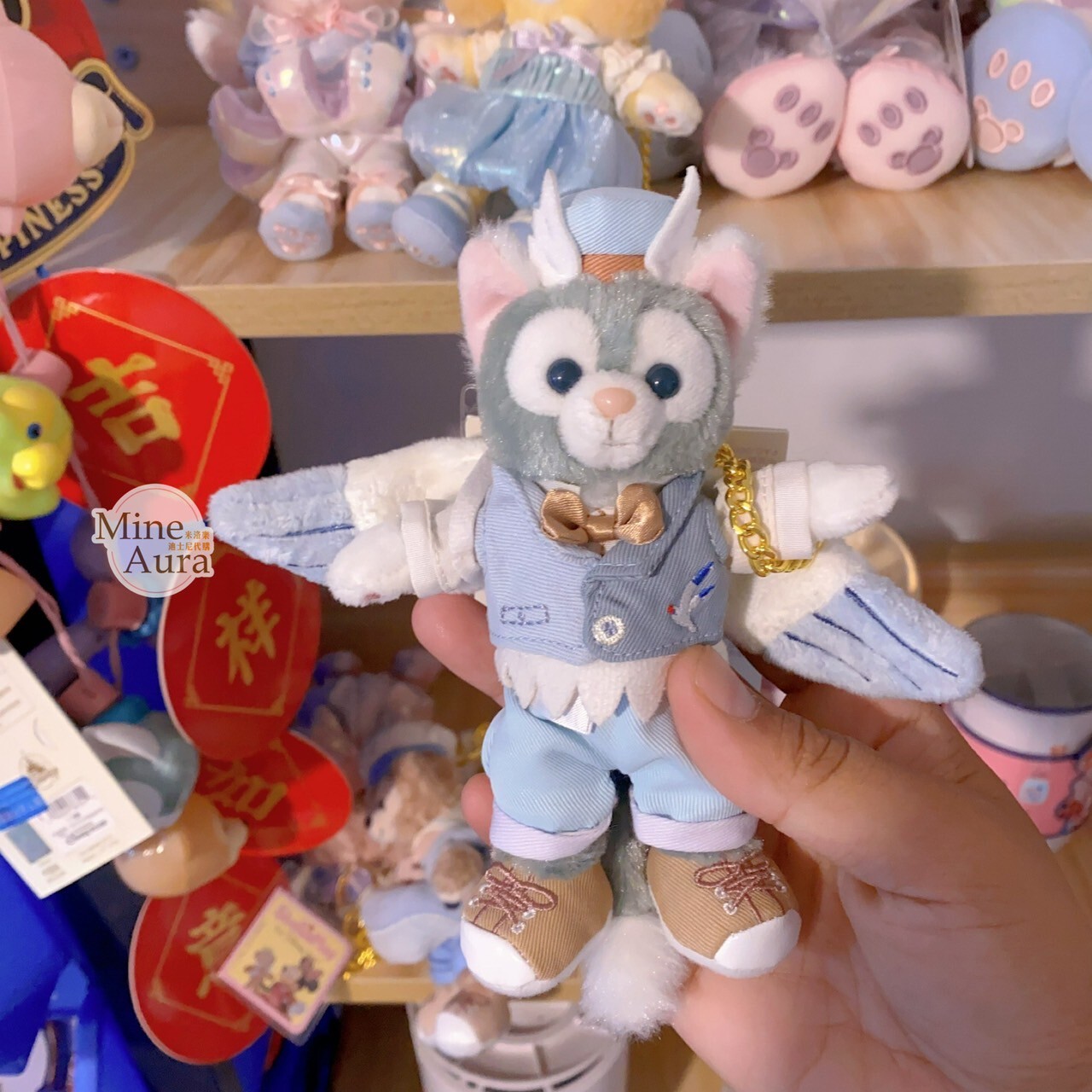 2025 夏日派對 達菲 Duffy 與好友們 傑拉托尼 畫家貓 Gelatoni 鑰匙圈 吊飾 -上海迪士尼樂園