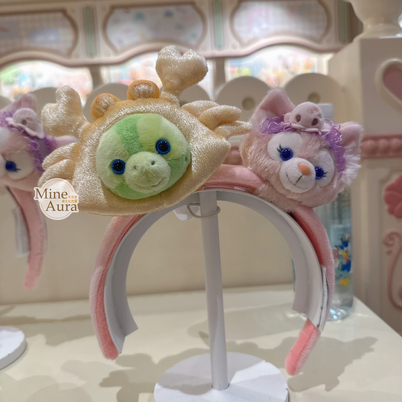 2025 夏日派對 達菲 Duffy 與好友們 雪莉玫 ShellieMay 可琦安 餅乾 CookieAnn 絨毛大頭 造型 配飾 2入組 -上海迪士尼樂園