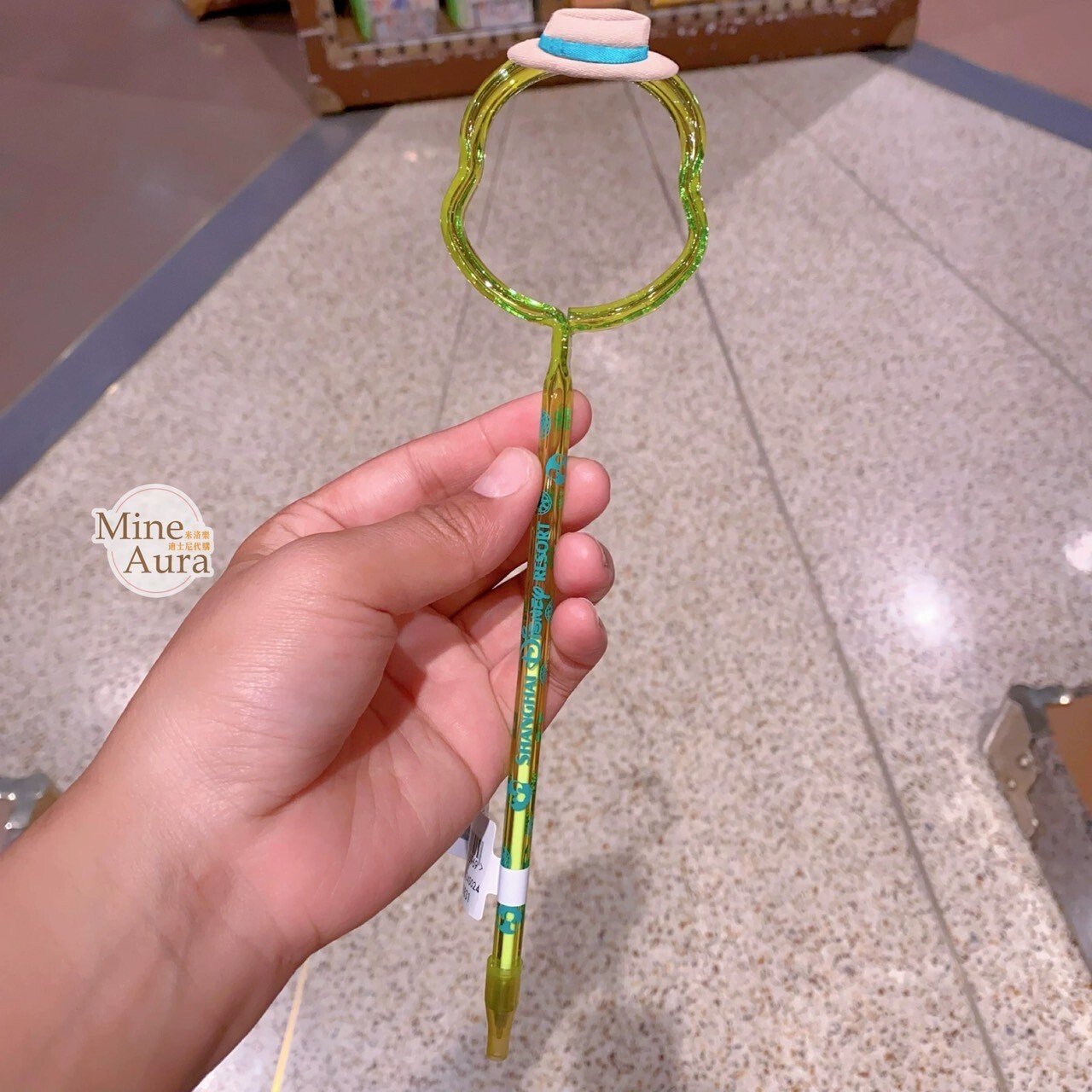 奧樂米拉 海龜 OluMel 大頭簍空 造型 圓珠筆 -上海迪士尼樂園