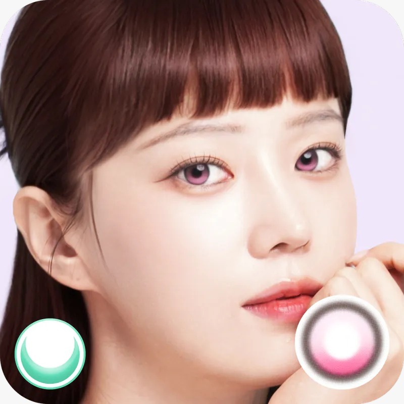 [13.4mm] Lenbling Pureble 1 Month Hot Pink｜月拋彩妝隱形眼鏡｜每盒2片