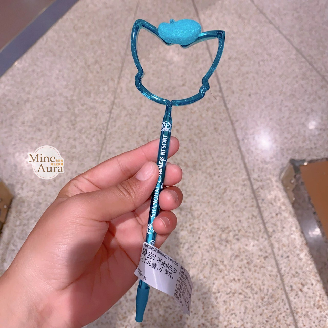 傑拉托尼 畫家貓 Gelatoni 大頭簍空 造型 圓珠筆 -上海迪士尼樂園