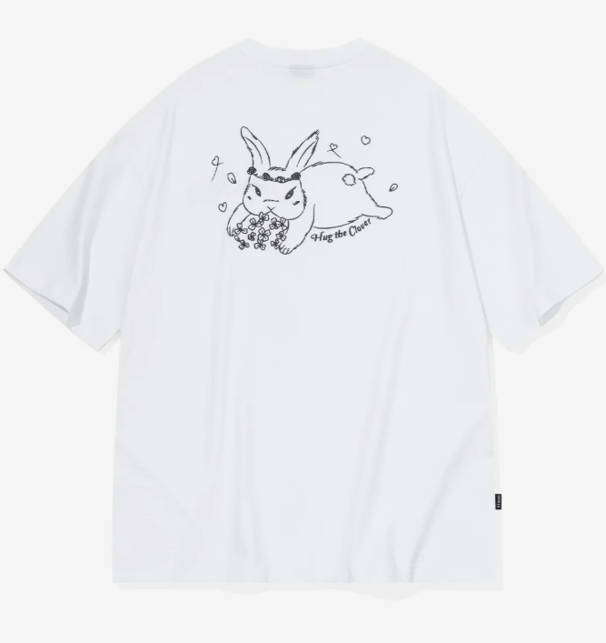 CPGN STUDIO / Clover Bunny Embroidery Short T-shirt / white / JUL25