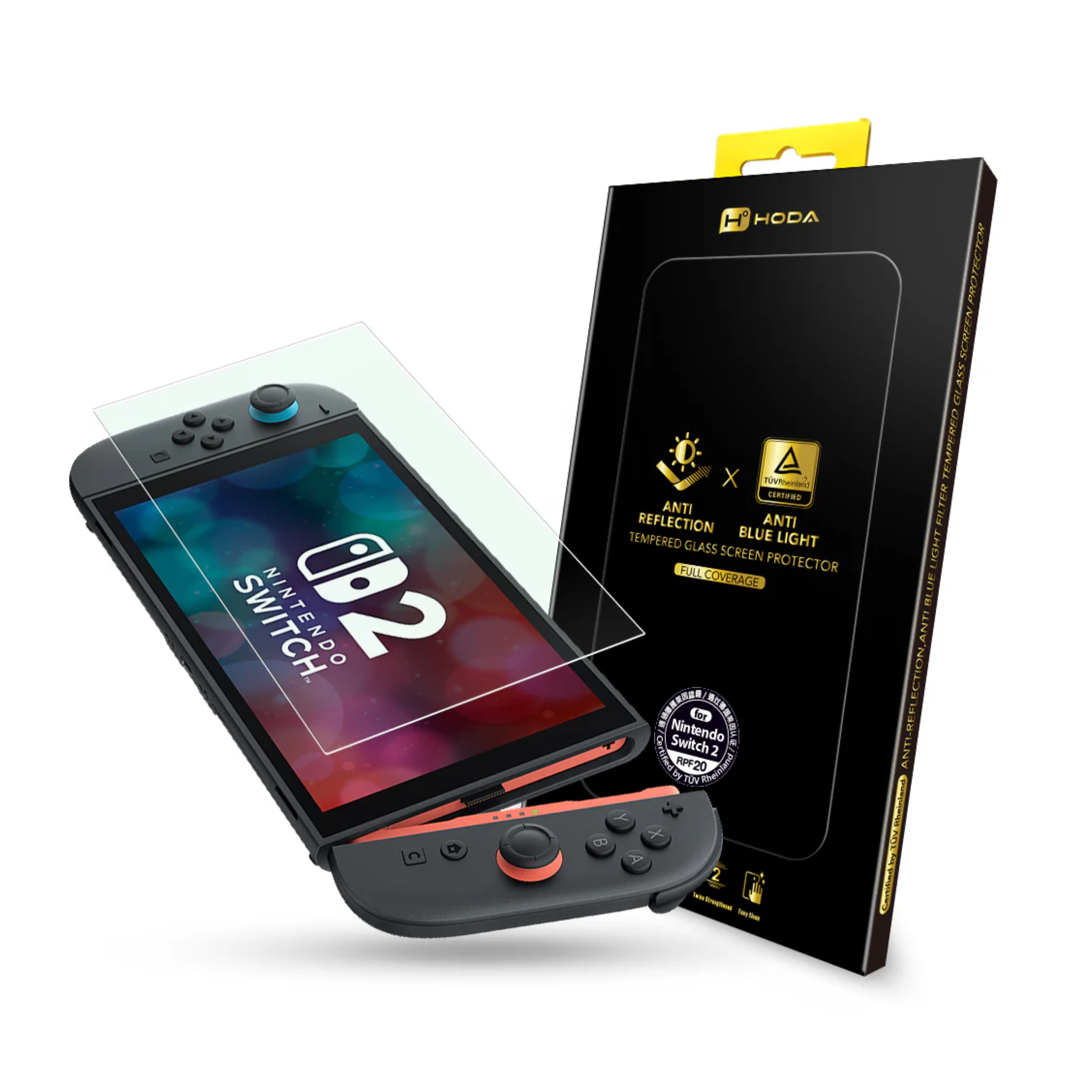 Hoda Nintendo Switch 2 AR抗反射系列强化玻璃保護貼