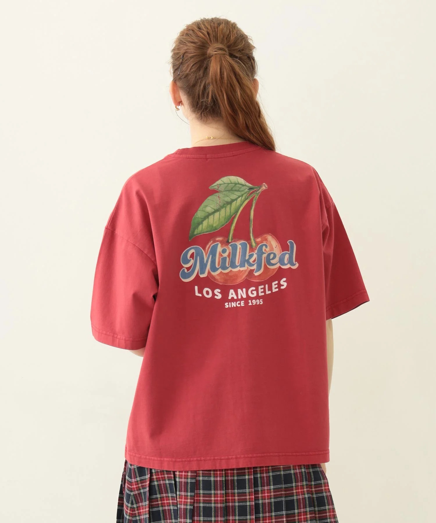 MILKFED. FRESH CHERRIES WIDE S/S TEE