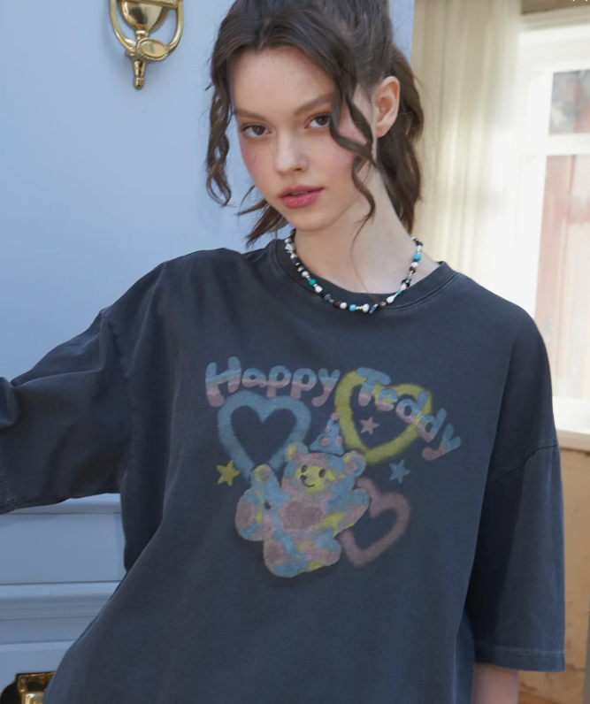 CPGN STUDIO /BlushTeddy Pigment Short T-shirt / smoke black / JUL25