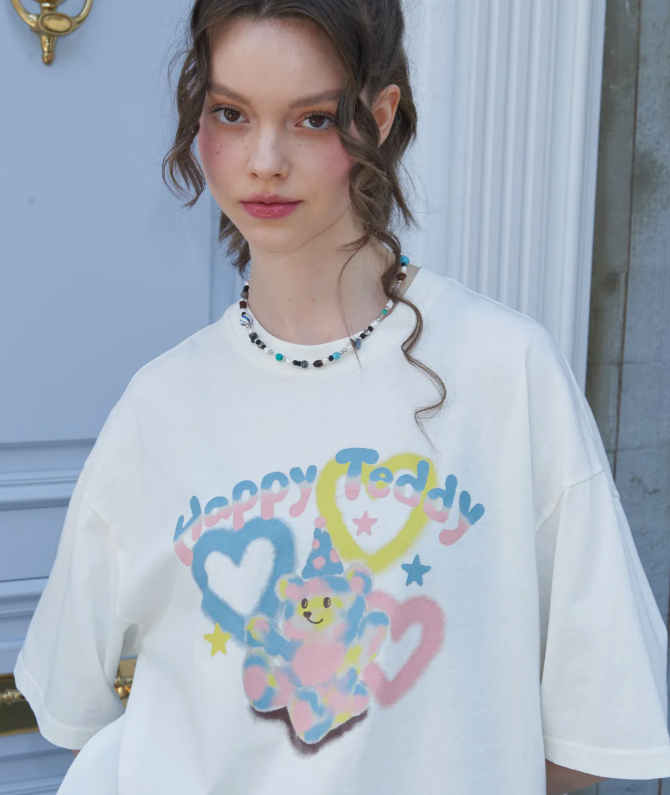 CPGN STUDIO / BlushTeddy Short T-shirt / white / JUL25