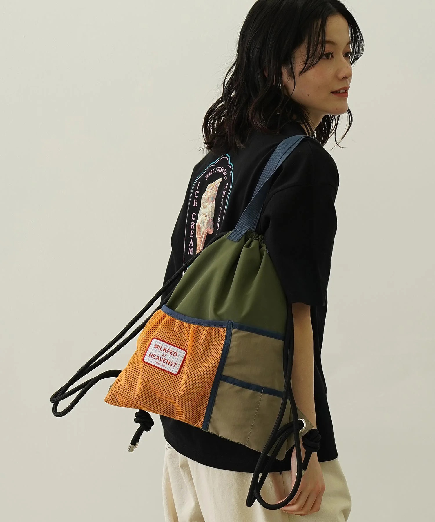 MILKFED. MULTI COLOR KNAPSACK