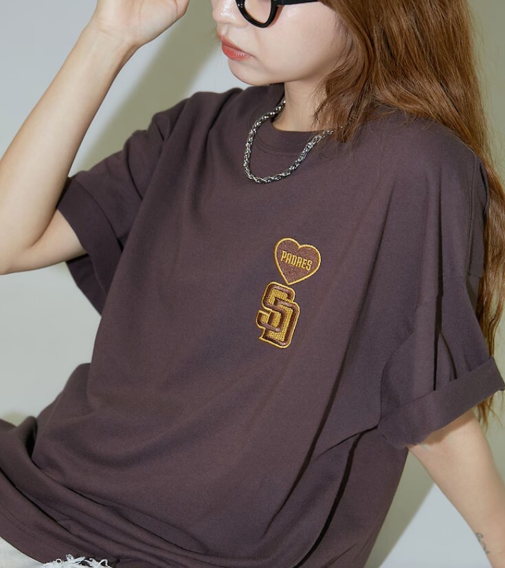 【現貨】MLB 落肩 寬鬆 短袖 NY LA SD