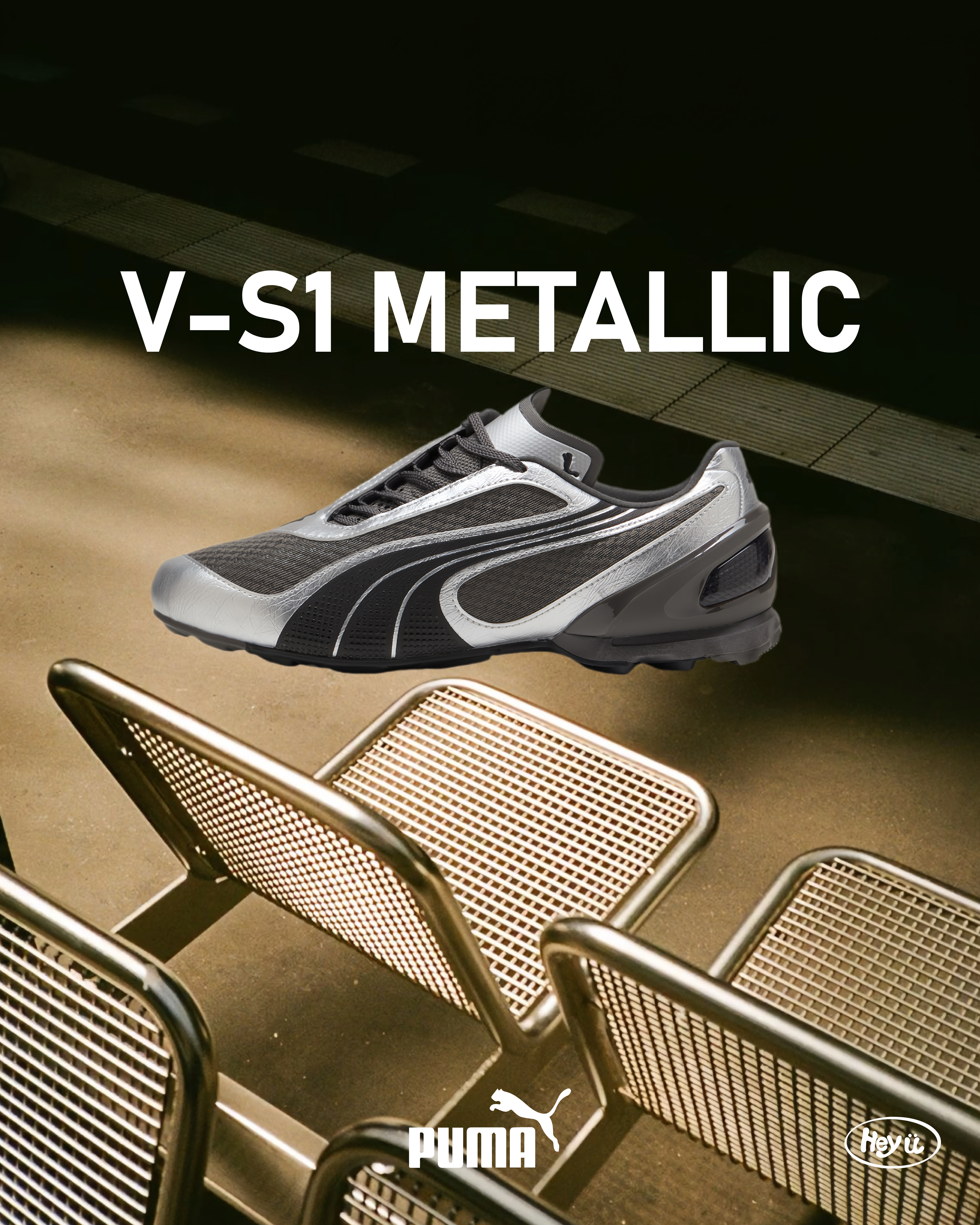 PUMA V-S1 METALLIC(黑銀)