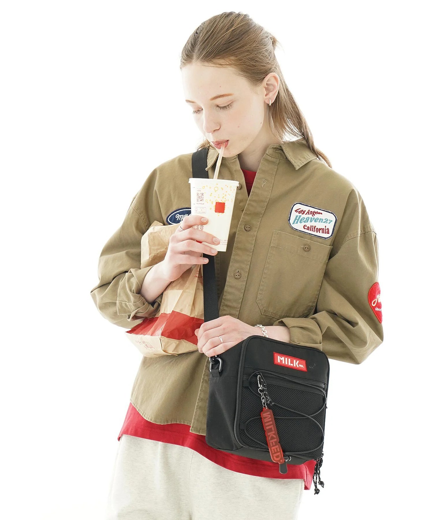 MILKFED. DAILY SQUARE SHOULDER BAG