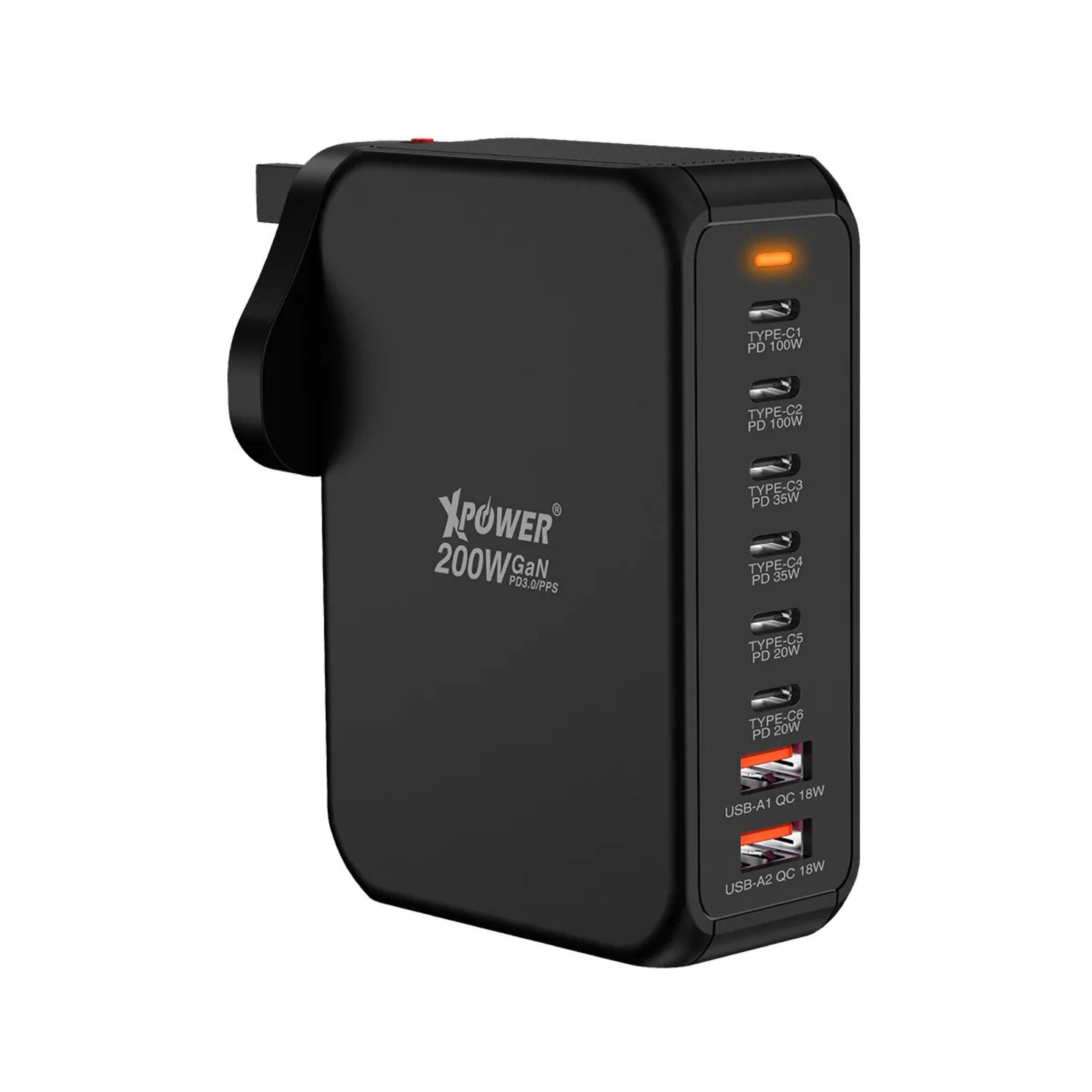 XPower PowerTravel 200W 8輸出 200W PD3.0 GaN 旅行充電器 PT200W