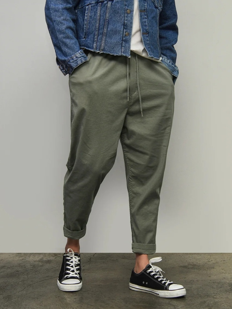 彈力寬鬆休閒工裝褲