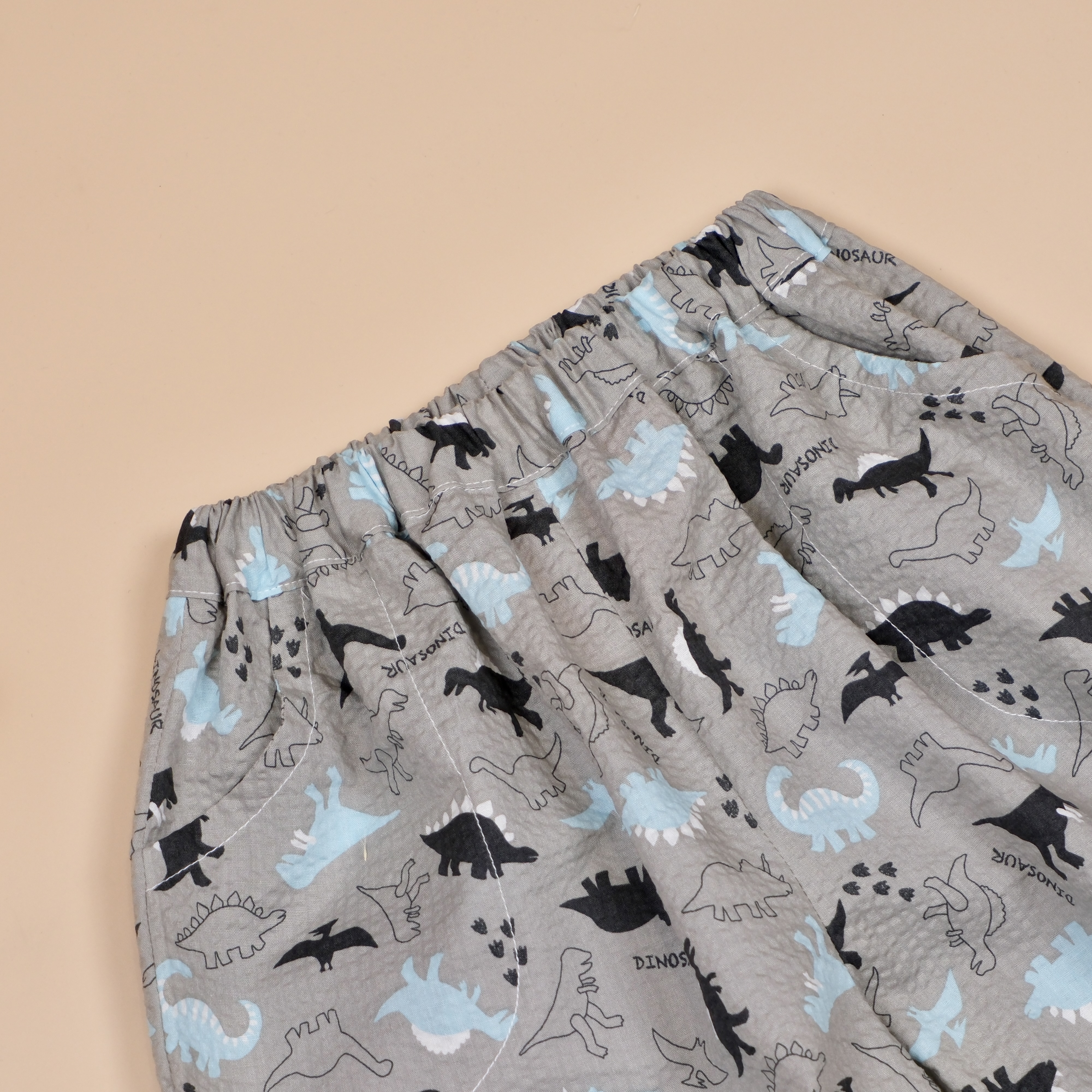 氣泡森森 Kibou MoriMori系列 ෆ 灰黑恐龍 ෆ 日系鬆鬆褲