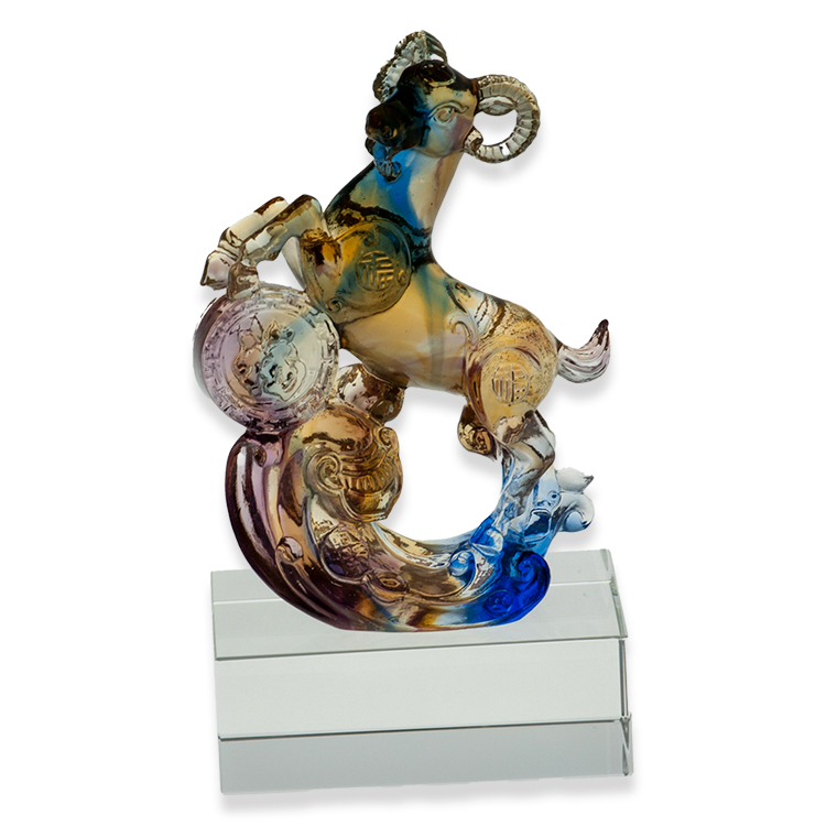 鹿港窯居家開運 琉璃珍藏 小福羊 擺飾|傳承文化的璀璨藝術與吉祥祝福