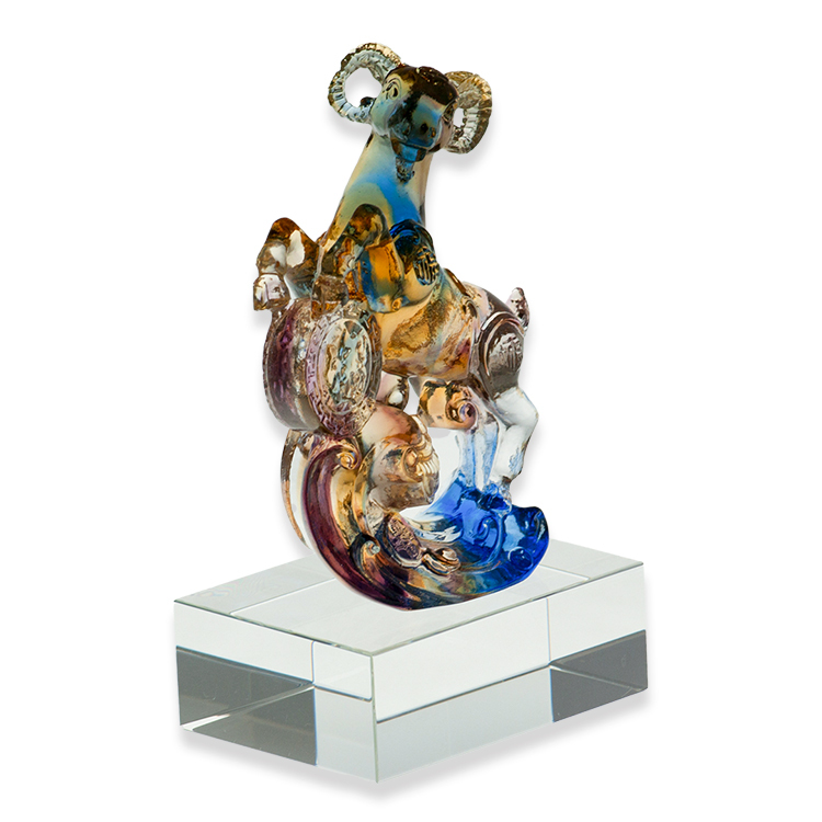 鹿港窯居家開運 琉璃珍藏 小福羊 擺飾|傳承文化的璀璨藝術與吉祥祝福