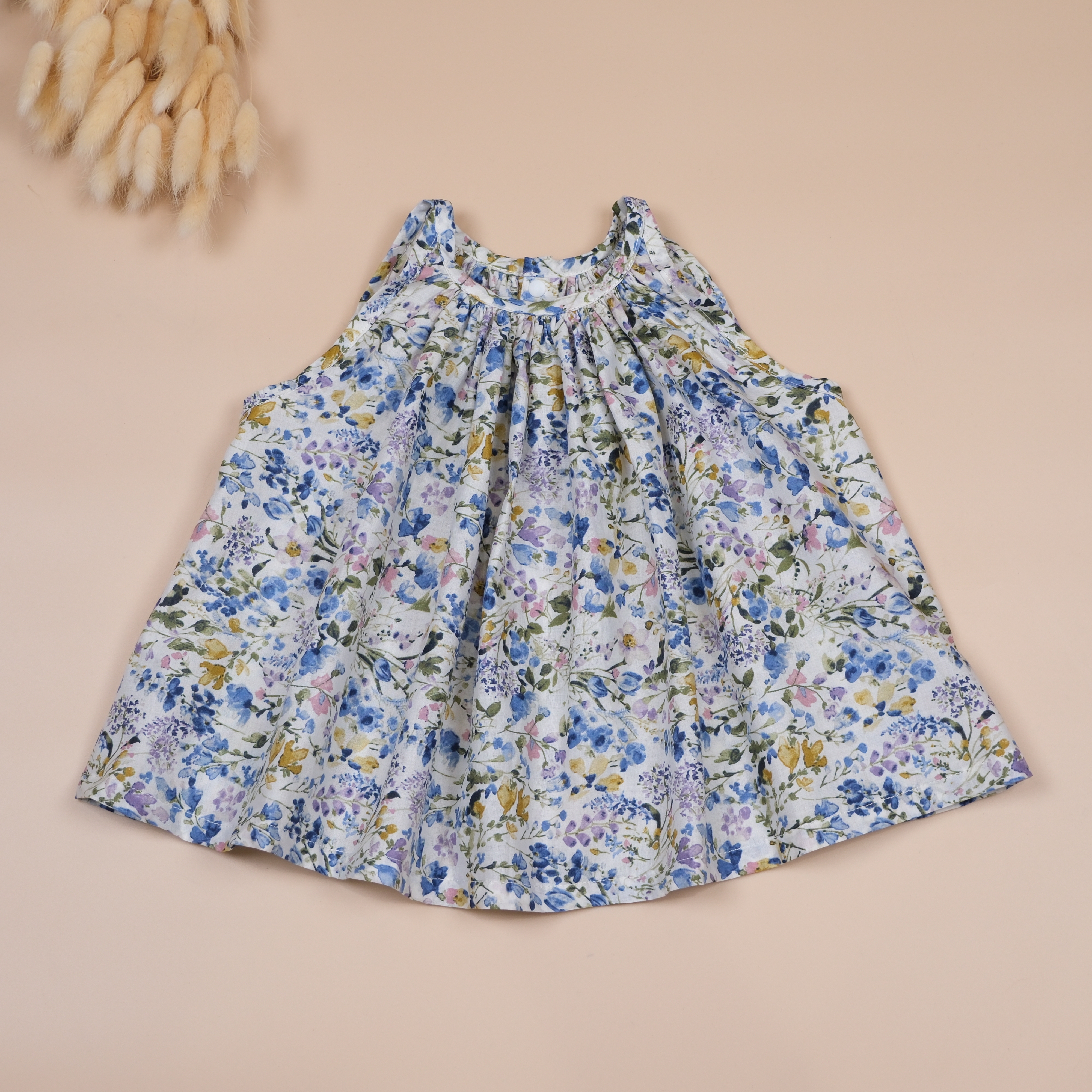 小野花的午後 ❀ 野花水彩 ❀ 削肩上衣