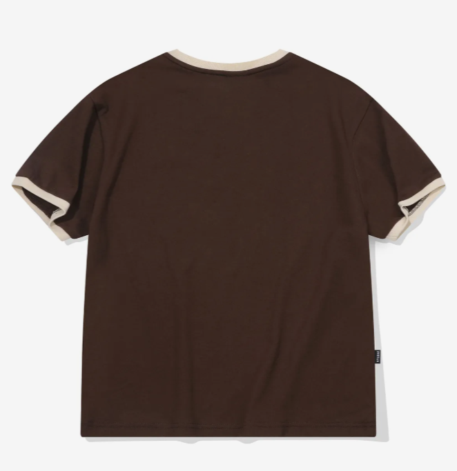 CPGN STUDIO / The Limit CROP Ringer Short T-shirt / Brown / JUL25