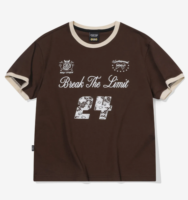 CPGN STUDIO / The Limit CROP Ringer Short T-shirt / Brown / JUL25