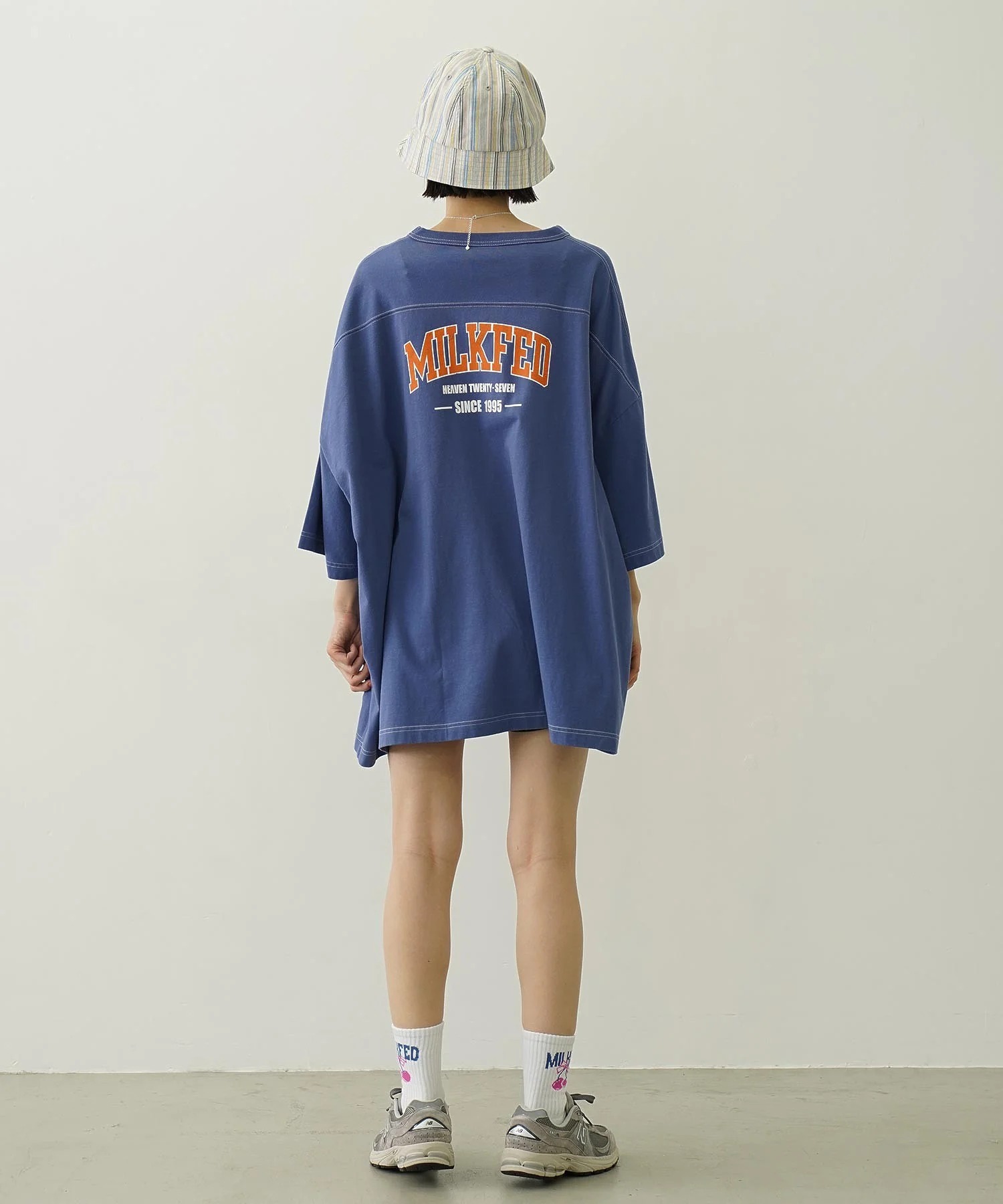 MILKFED.×CHAMPION COLLEGE LOGO BIG FOOTBALL TEE