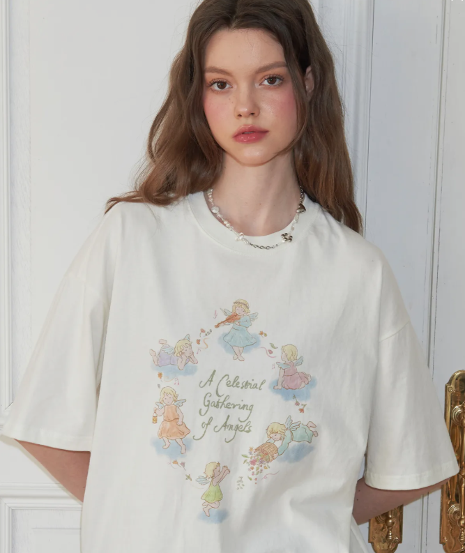 CPGN STUDIO / DTP Angels Short T-shirt / cream white / JUL25