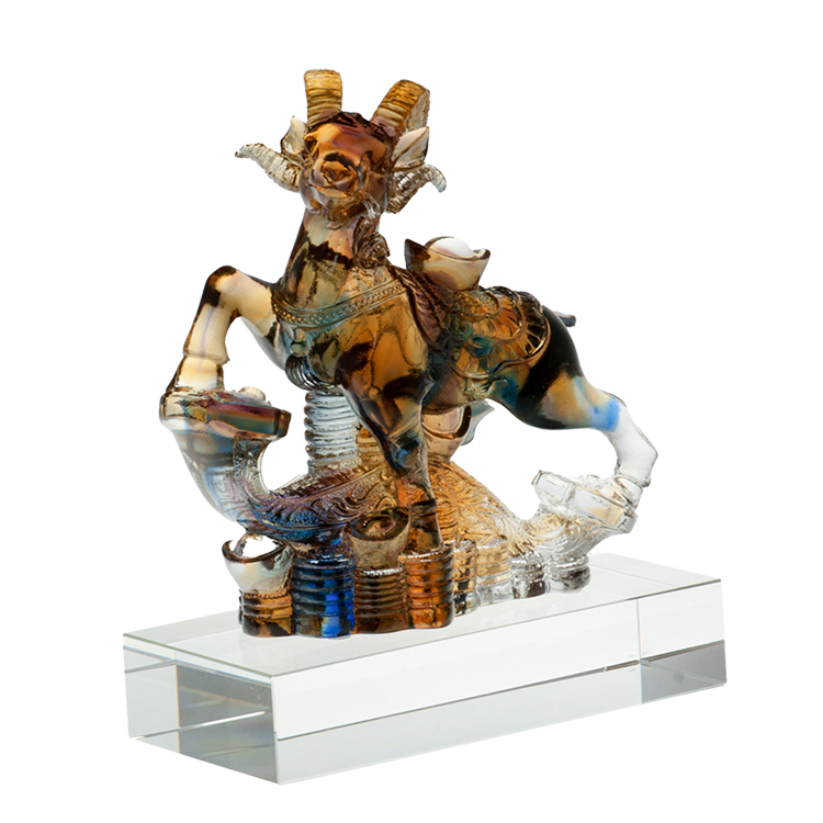 鹿港窯禮品館 居家開運 琉璃珍藏 吉羊如意 擺飾