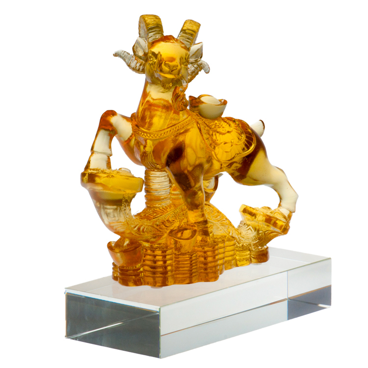 鹿港窯禮品館 居家開運 琉璃珍藏 吉羊如意 擺飾