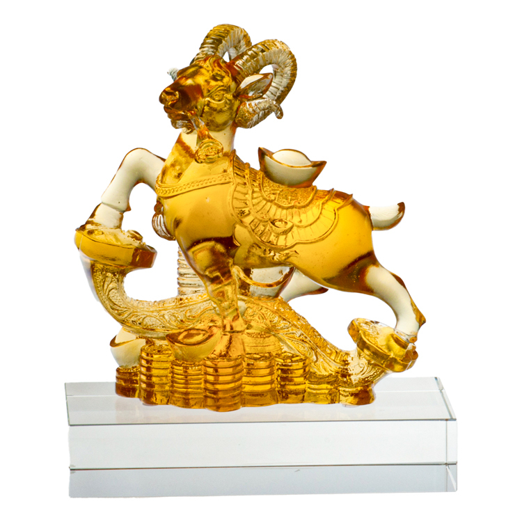 鹿港窯禮品館 居家開運 琉璃珍藏 吉羊如意 擺飾