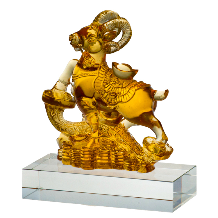 鹿港窯禮品館 居家開運 琉璃珍藏 吉羊如意 擺飾