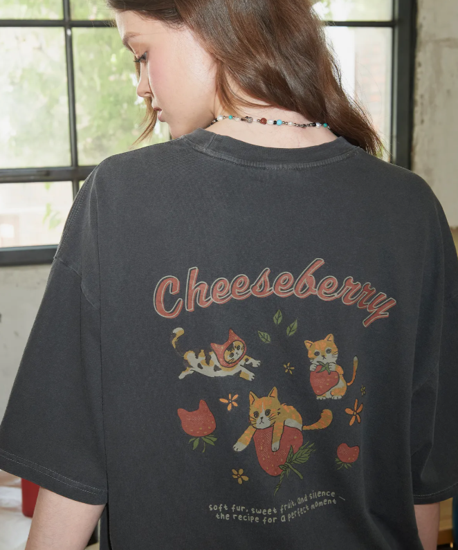 CPGN STUDIO / Cheese berry pigment short T-shirt / smokeblack / JUL25