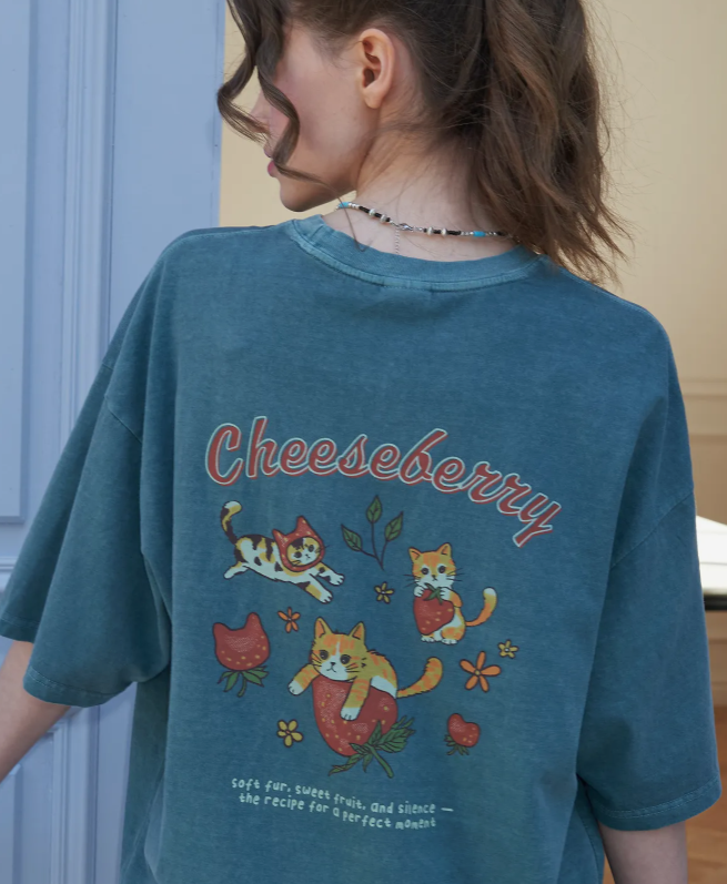 CPGN STUDIO /Cheese Berry Pigment Short T-shirt / Basil Green / JUL25