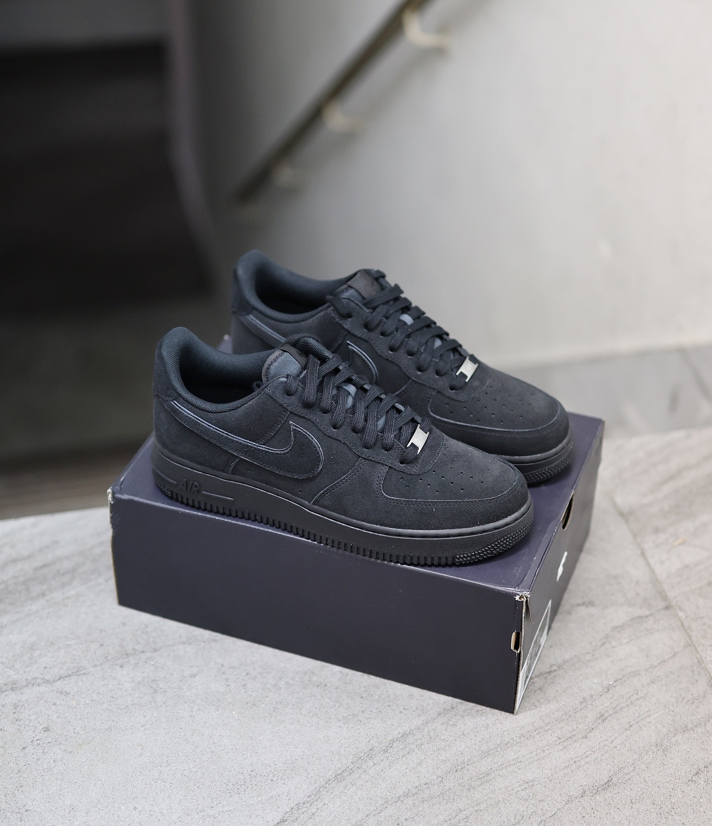 Nike Air Force 1 Low Black Cat 麂皮全黑 HQ1966-002