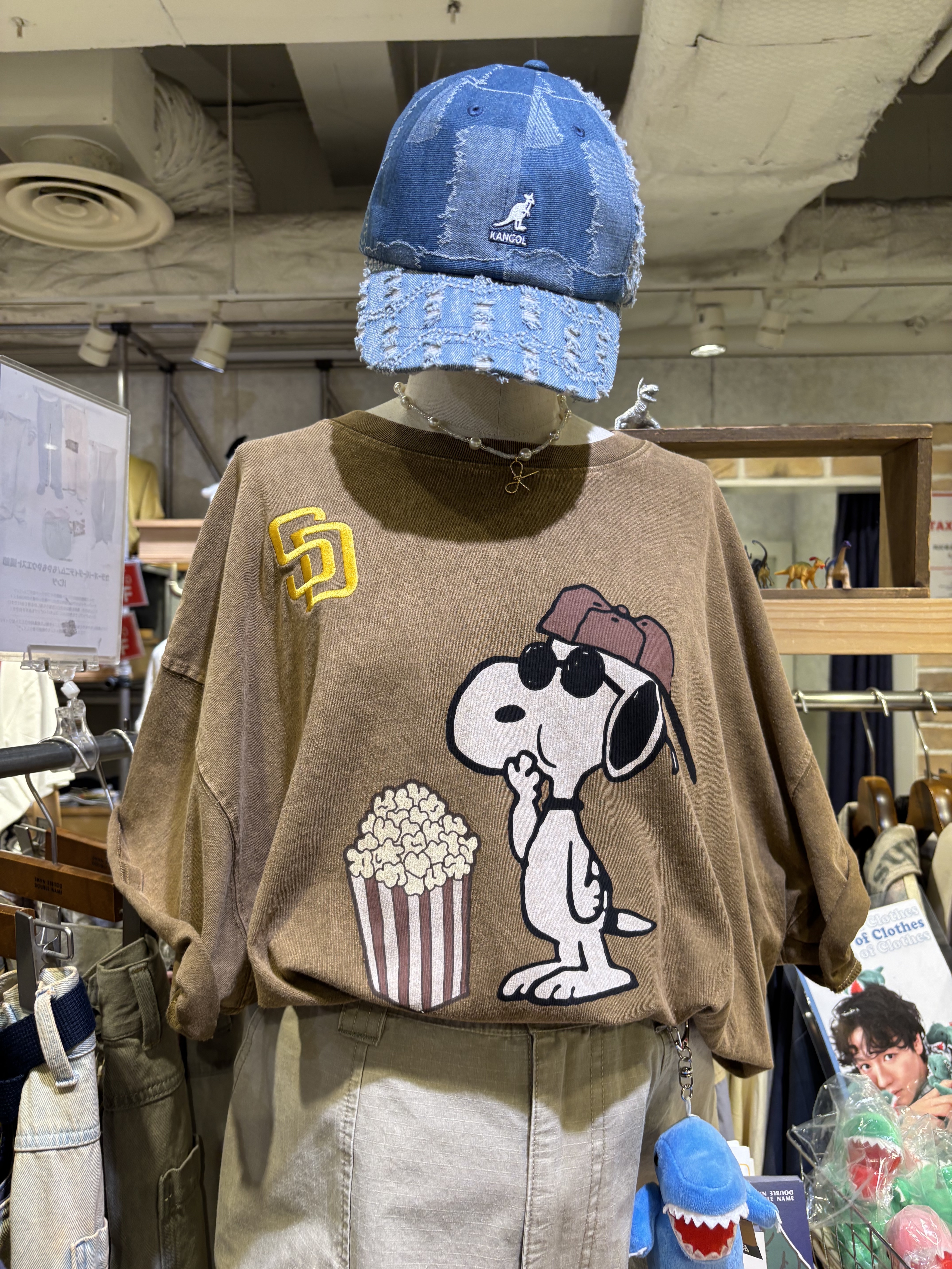 Double Name - MLB×PEANUTS POPCORN BIG TEE