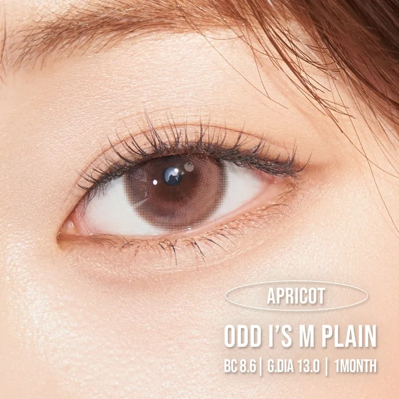 Lenstown Odd I's M Plain Odd 1 Month Apricot｜月拋彩妝隱形眼鏡｜每盒1片