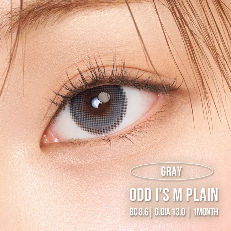 Lenstown Odd I's M Plain Odd 1 Month Gray｜月拋彩妝隱形眼鏡｜每盒1片