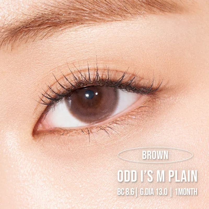 Lenstown Odd I's M Plain Odd 1 Month Brown｜月拋彩妝隱形眼鏡｜每盒1片