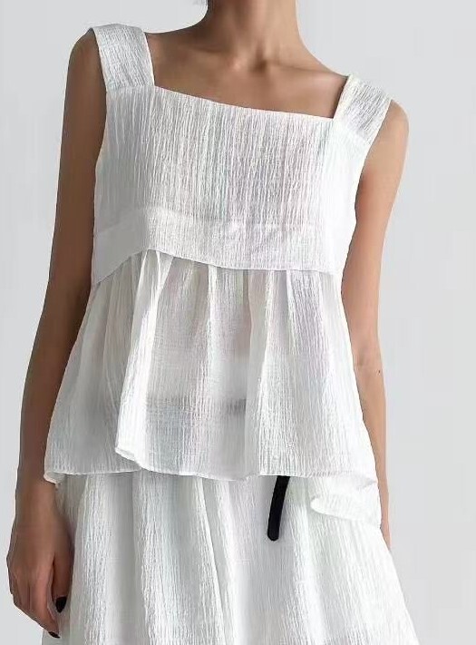 #V016 條紋肌理蛋糕背心