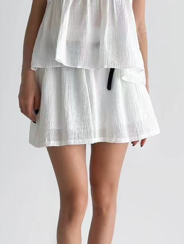 #ST004 條紋肌理寬鬆短褲