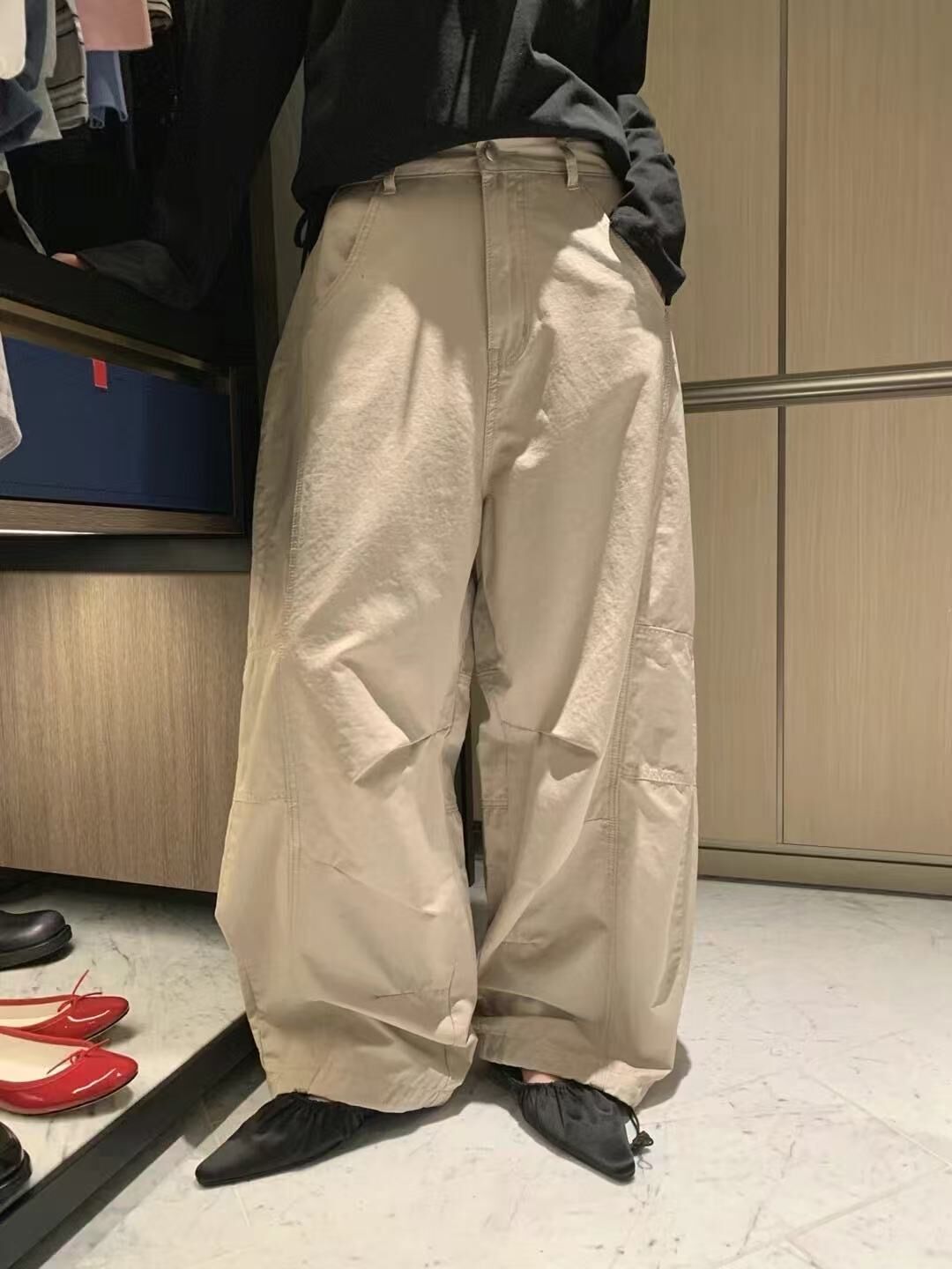 #B004 工裝束腳褲