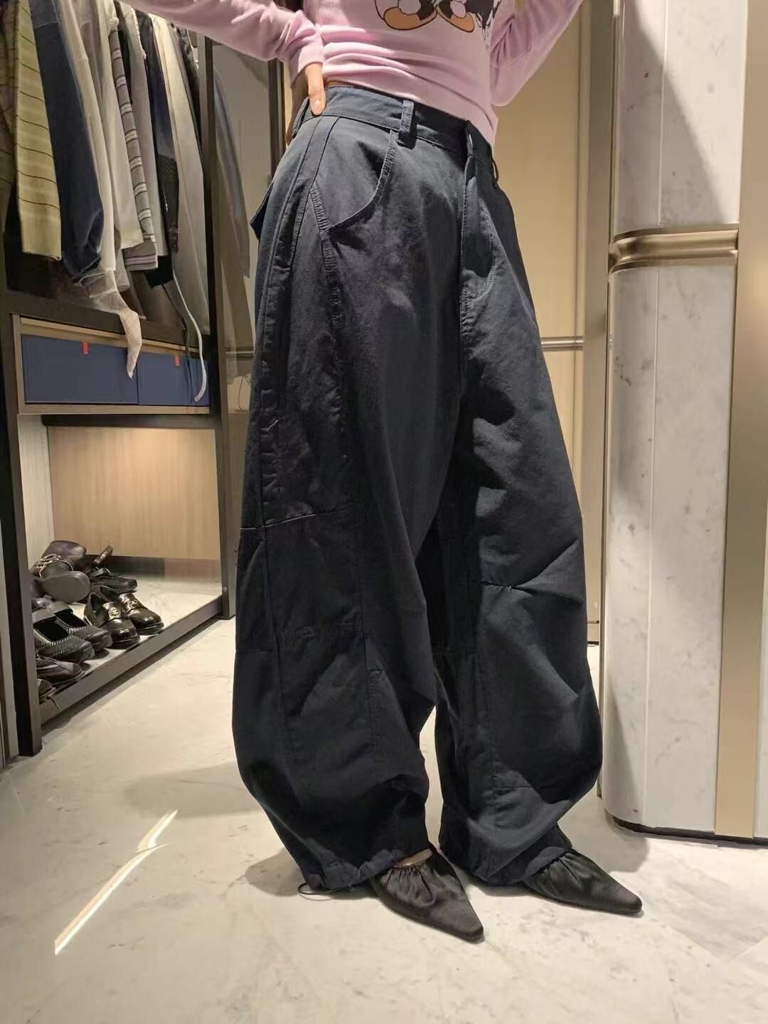 #B004 工裝束腳褲