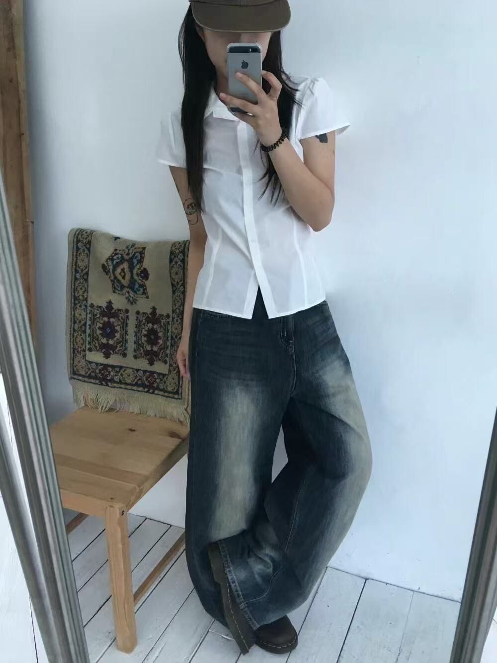 #S002 修身短款襯衣