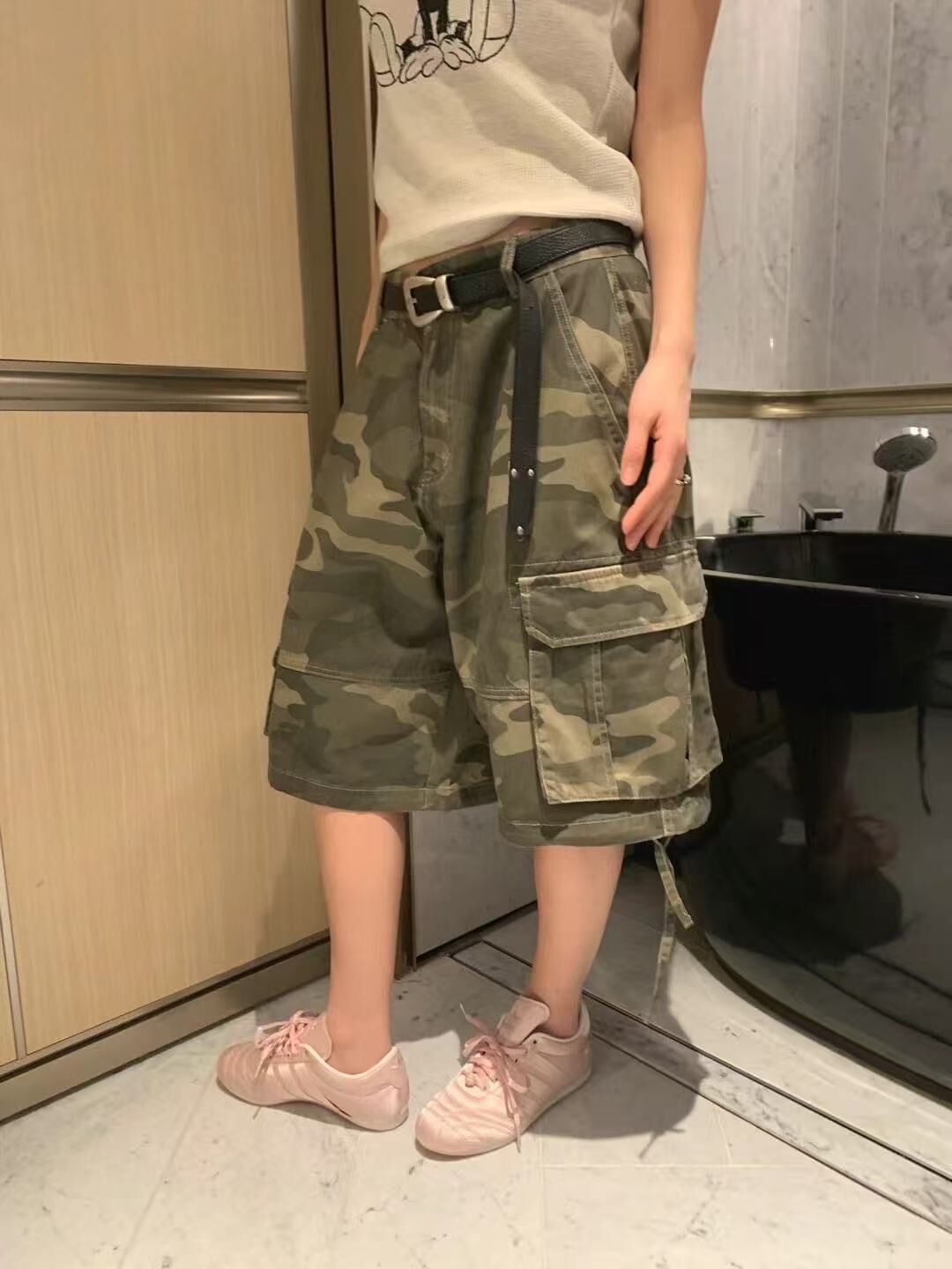 #ST002 迷彩工裝五分褲