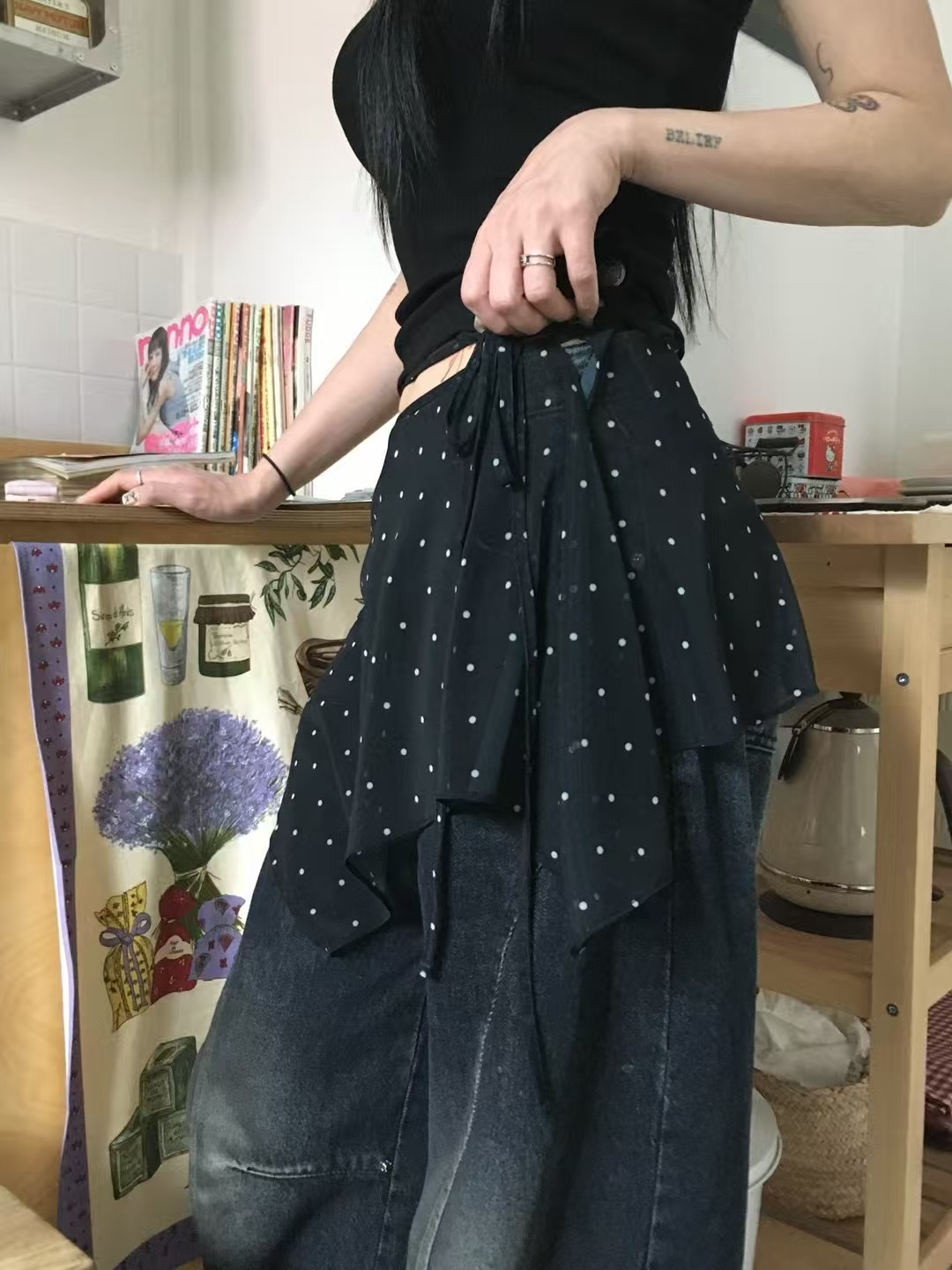 #BA005 波點透膚屁簾