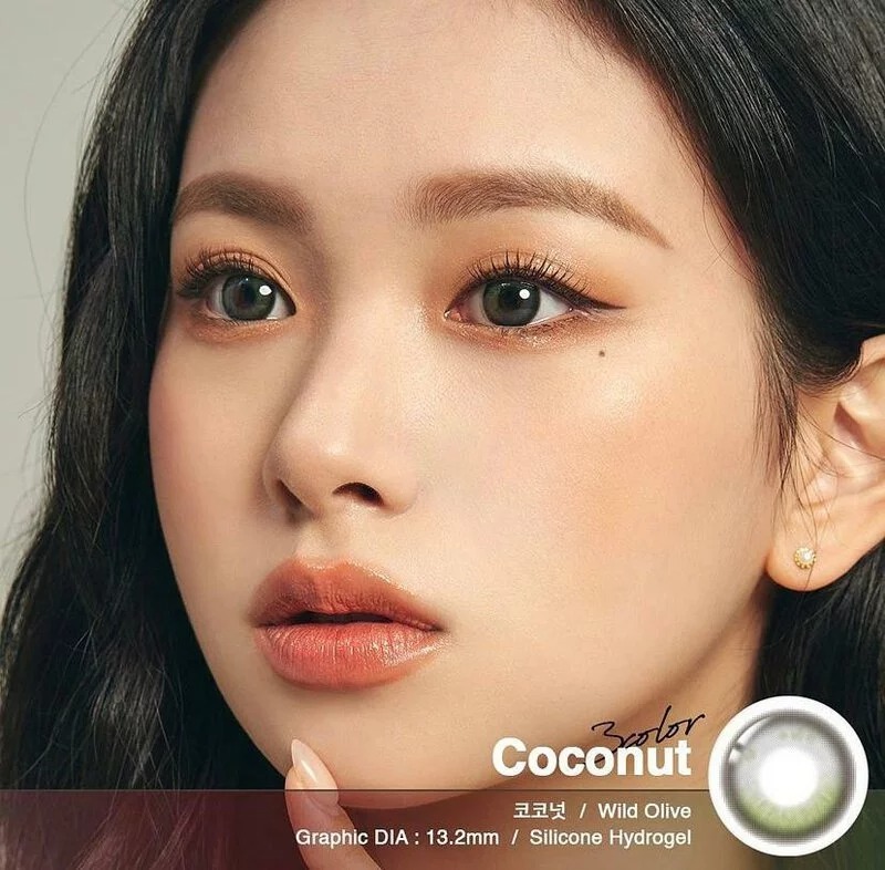 Lenstown Coconut 3color1 Month Wild Olive｜月拋彩妝隱形眼鏡｜每盒2片