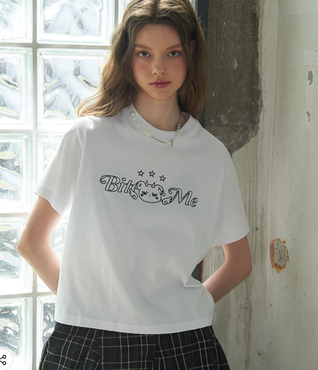 CPGN STUDIO / Bite Bare Cropped Short T-shirt / white / JUL25