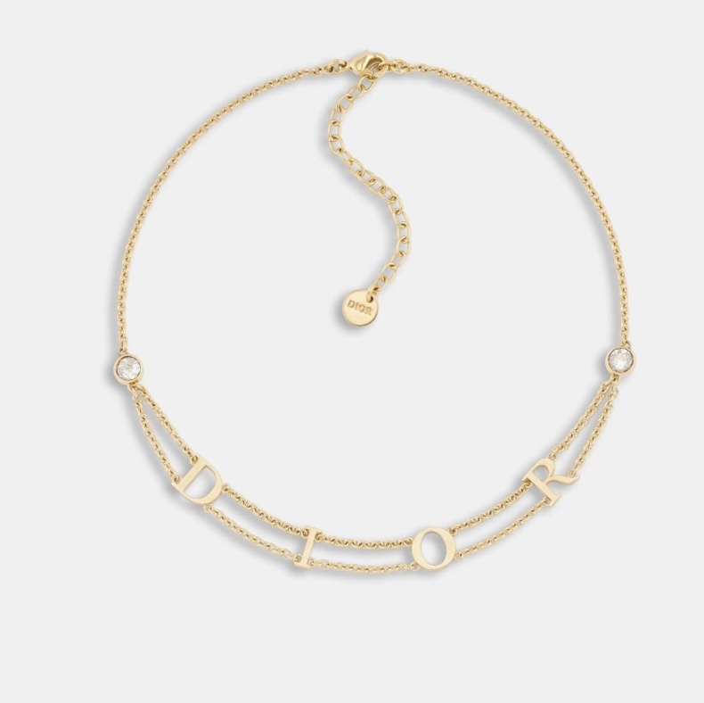 Dior DIO(R)EVOLUTION old-Finish Metal and Silver-Tone Crystals Necklace