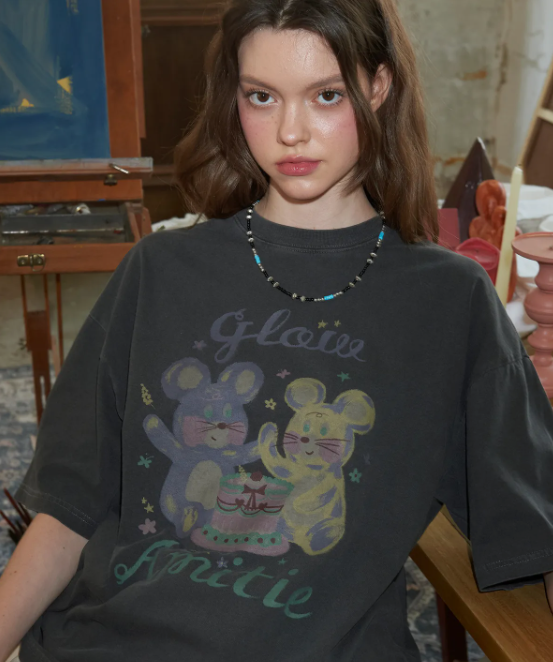 CPGN STUDIO / Glow Moomu Pigment Short T-shirt / Smoke Black / JUL25