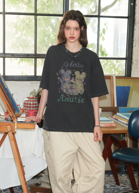 CPGN STUDIO / Glow Moomu Pigment Short T-shirt / Smoke Black / JUL25
